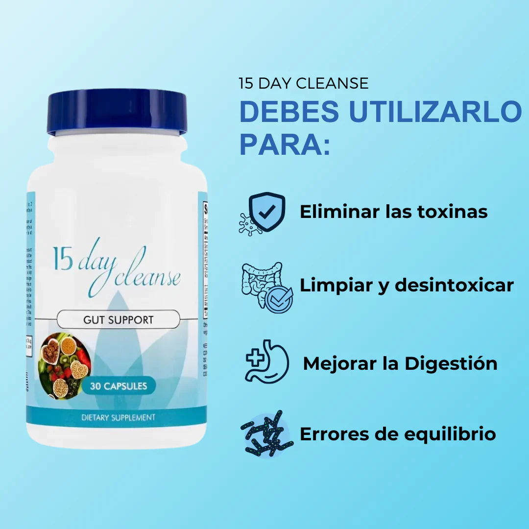 15 Day Cleanse™ TRATAMIENTO DE DESINTOXICACIÓN ESTOMACAL+ ¡PROMOCIÓN CYBER ENVÍO GRATIS!🚚